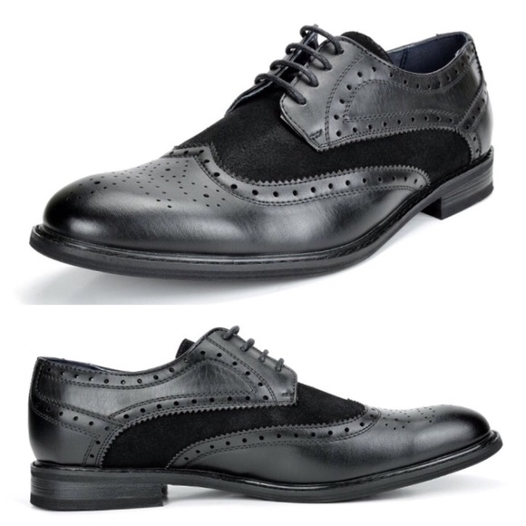 NEW Mens Bruno Prince Oxfords Wing Tip Dress Shoes - Picture 1 of 2